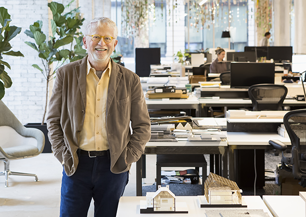 Architect Thomas Meyer, FAIA, in the MSR Design studio in downtown Minneapolis