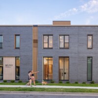 Street view of new construction at Belfry Apartments