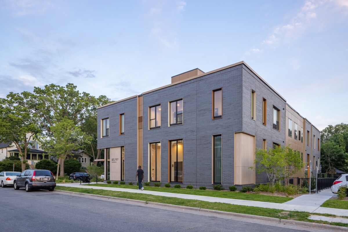 Street view of new construction at Belfry Apartments