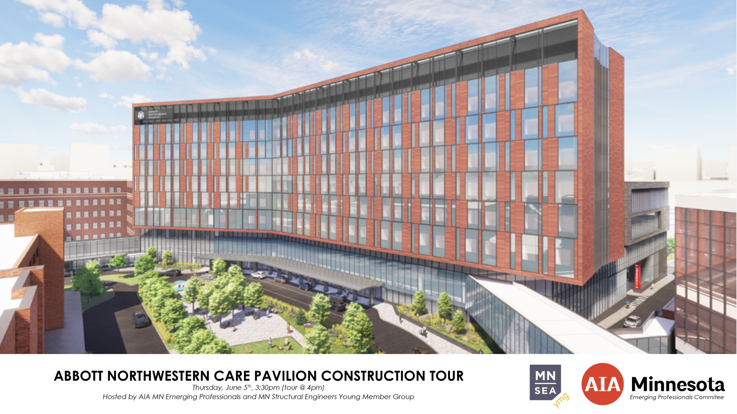 Construction Tour of Abbott Northwestern Care Pavilion and Happy Hour
